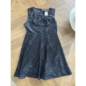 Duchess Black Lace Dress With Bow Detail Size 5